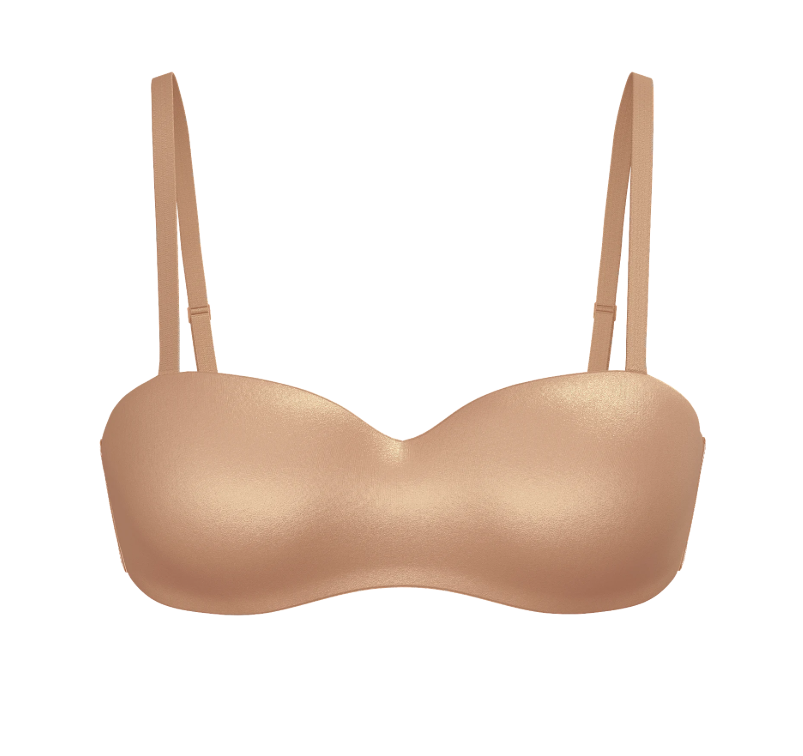 Brasier Victoria Secret strapples  liso con forro ligero crema 38D